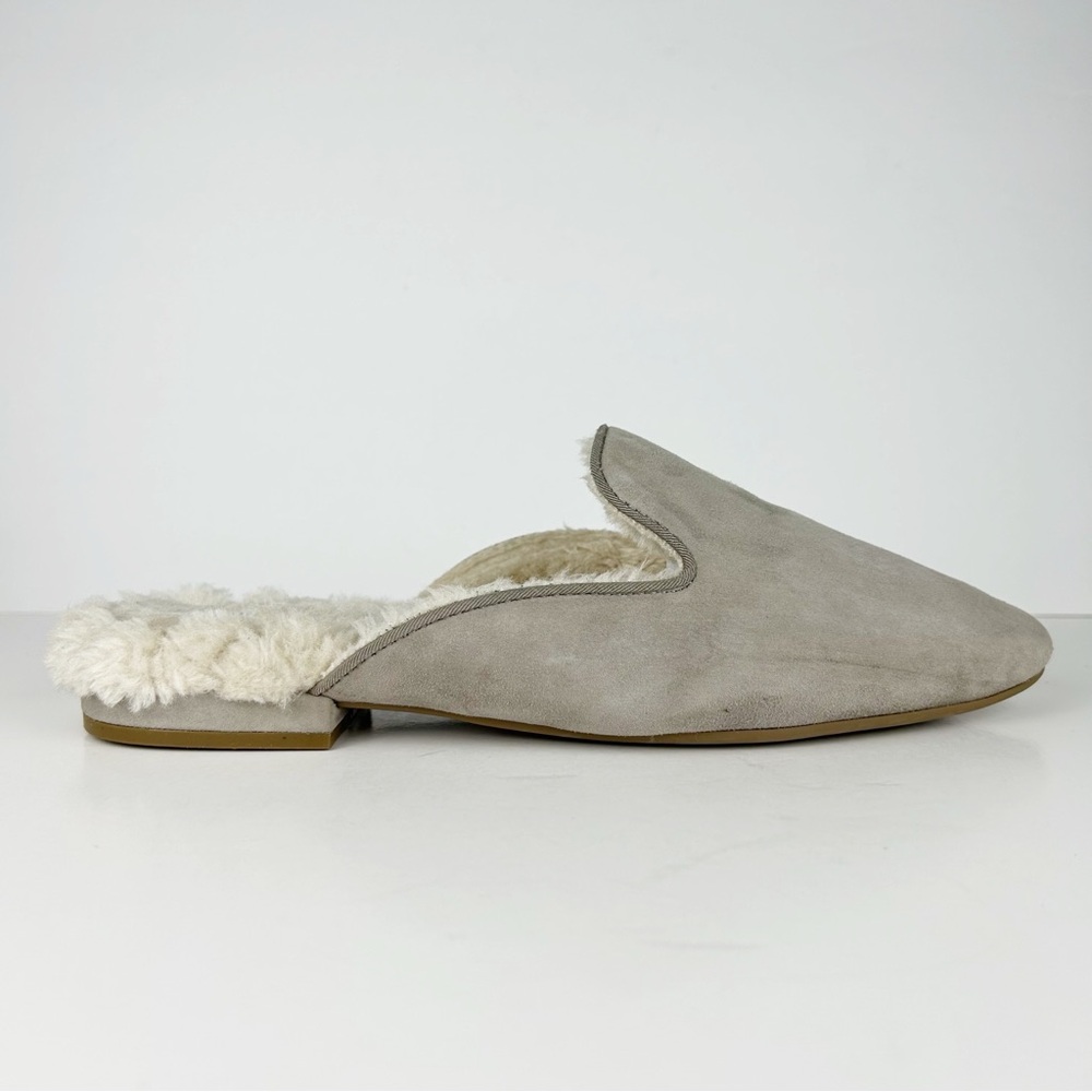 Birdies The Phoebe Suede Gray Moleskin Soft Cozy Comfy Slides Mules - Picture 6 of 13